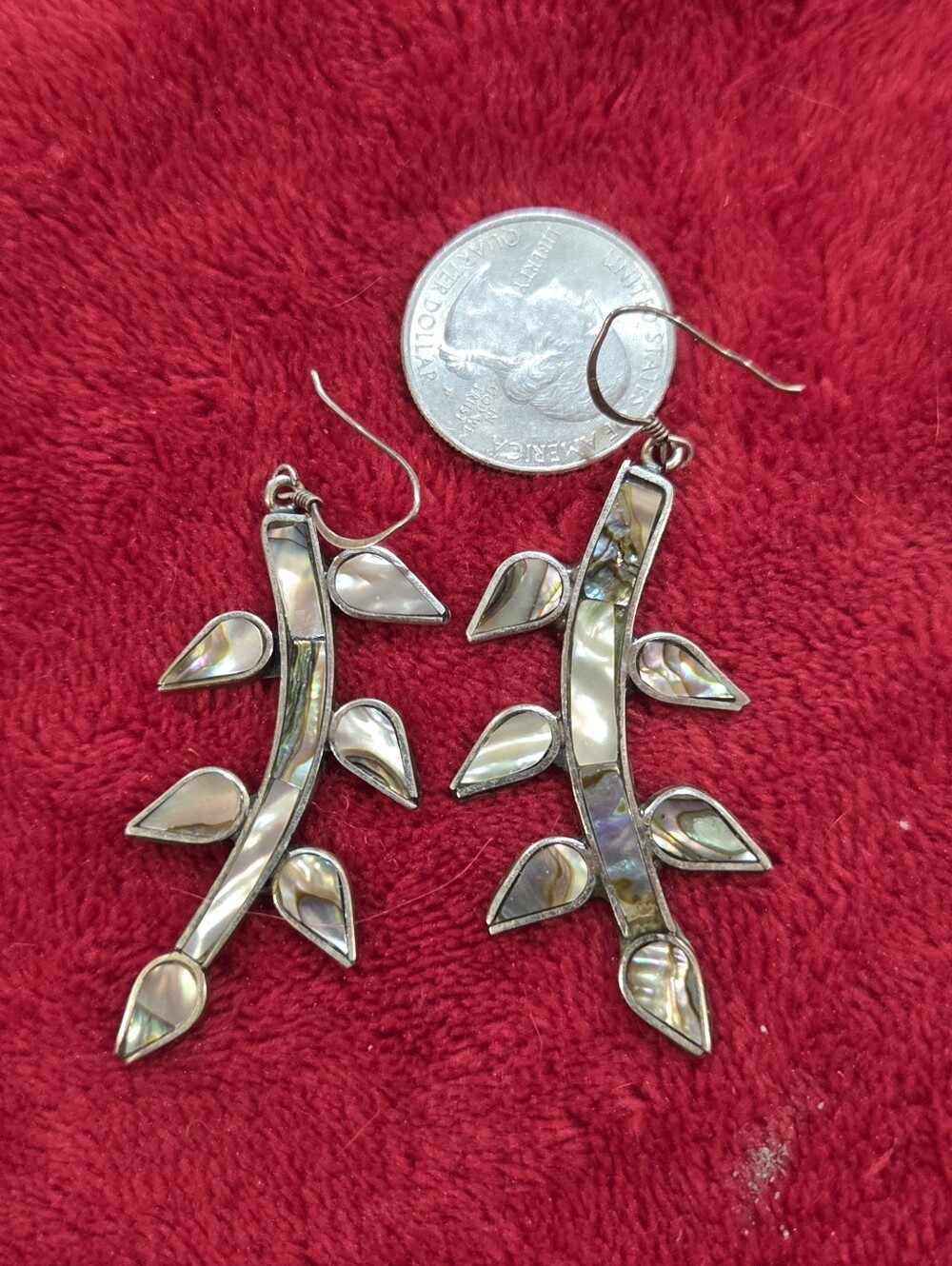 Sterling Silver Abalone Earrings